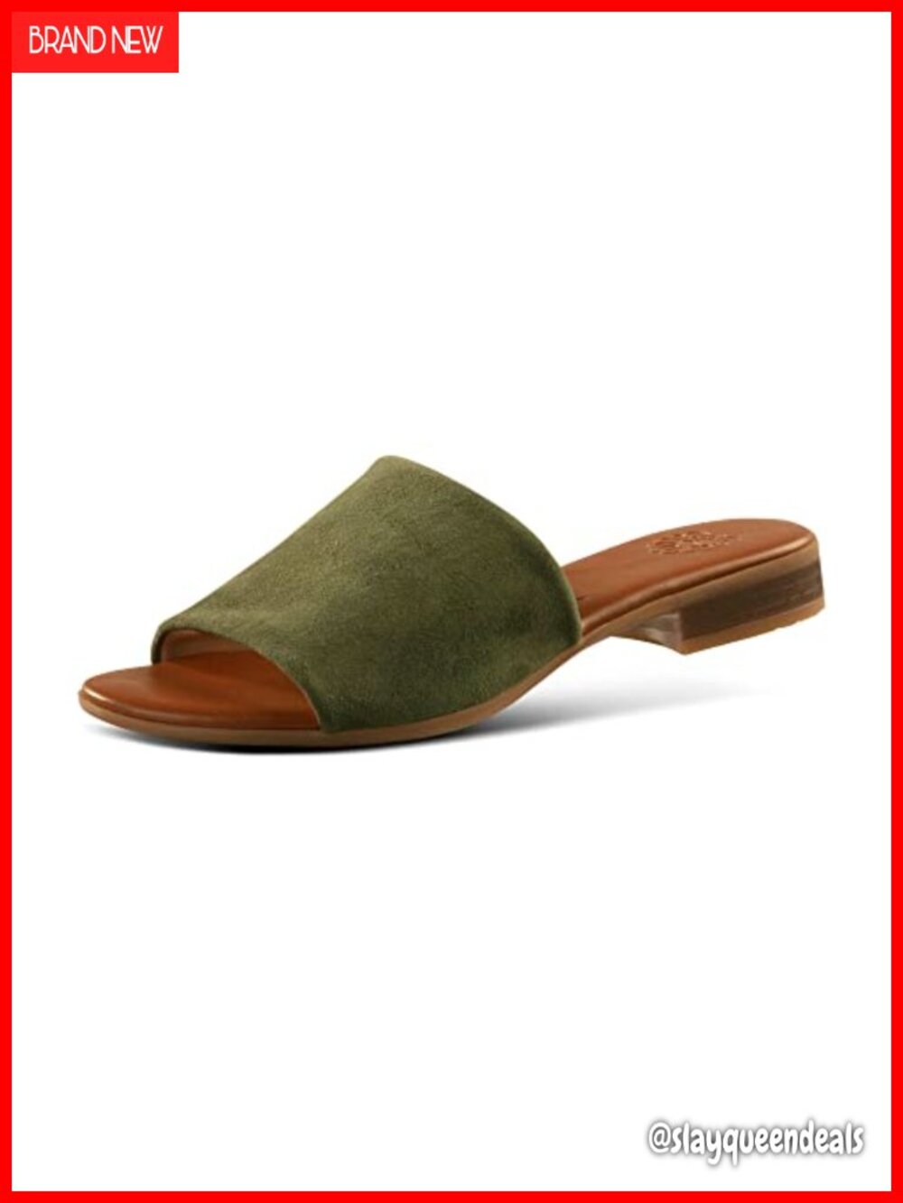 Genuine Softy Goat Suede Leather Slide Sandals Slip On Open Toe Flat